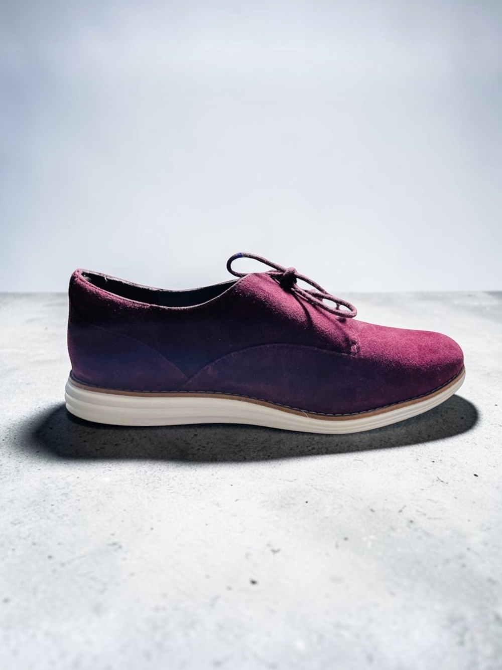 NEW COLE HAAN Originalgrand Oxford Plum Suede Shoe Size 9.5 B